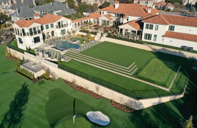 Installed artificial turf