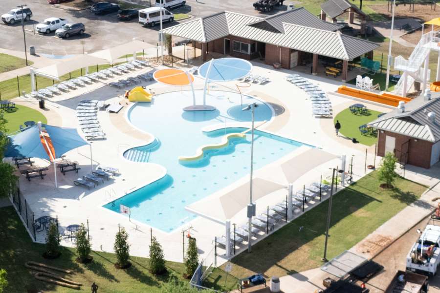 Lewisville aquatic center artificial turf
