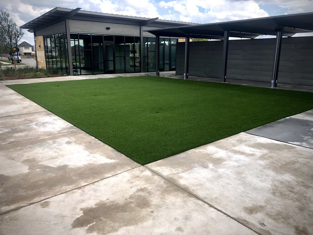 Amenity lawn at Union Park HOA clubhouse in Prosper