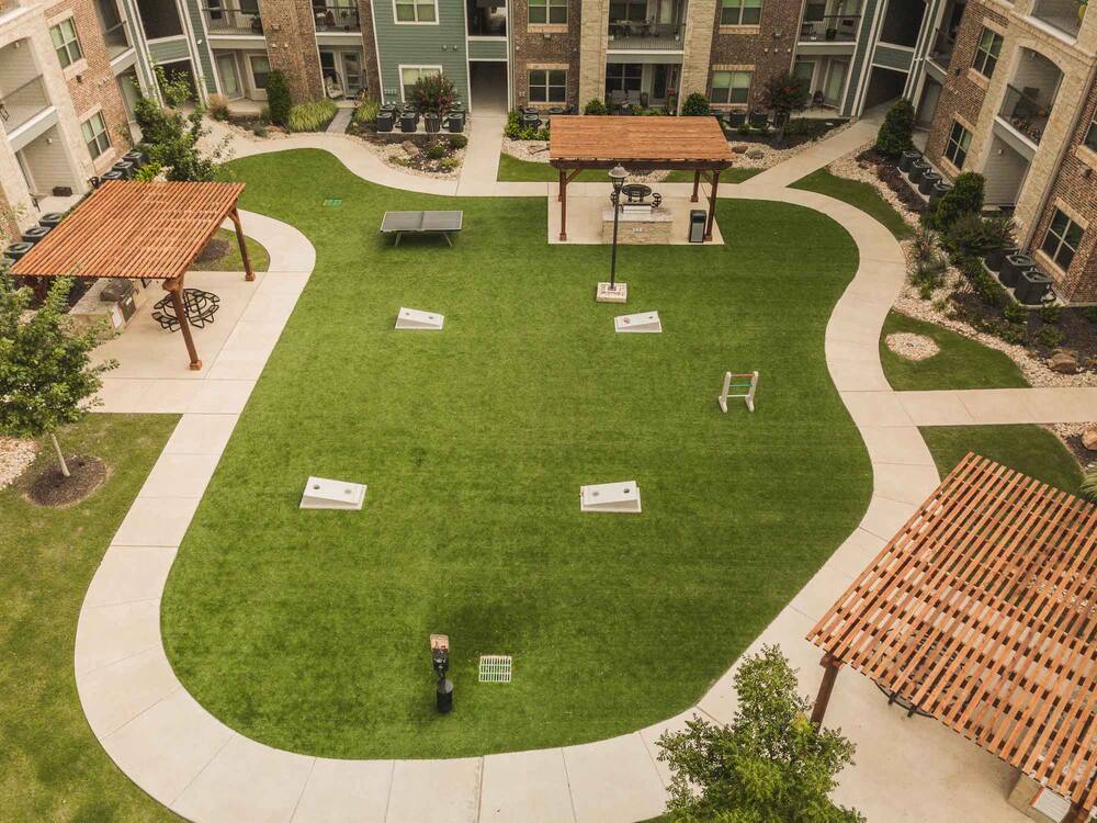 Commercial amenity lawn for multi family living