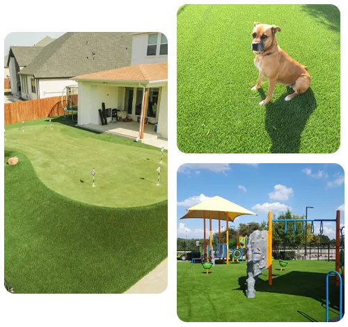 Residential Synthetic Grass collage photo
