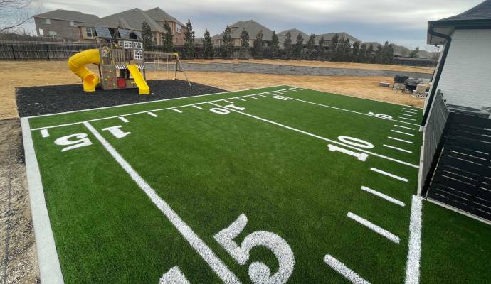 Artificial Turf Installed in Backyard