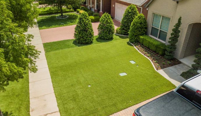 Front Yard with Synthetic Grass